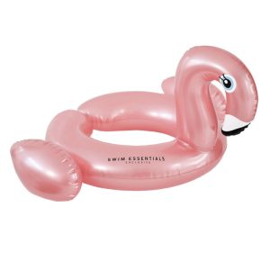 Swim Essentials gyerek úszógumi hátul nyitott 56 cm - Rose Gold Flamingo