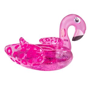 Swim Essentials ride-on matrac - Neon Leopard Flamingo