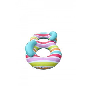 Swim Essentials dupla úszógumi 190 cm - Striped Rainbow Dubble