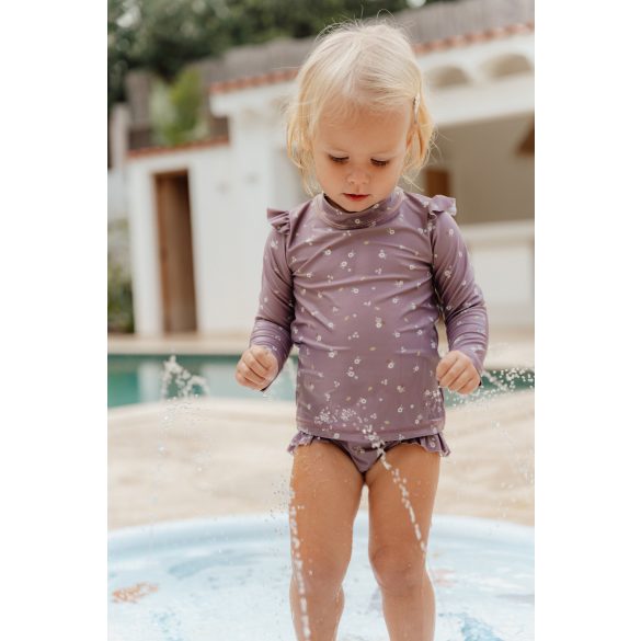 Little Dutch gyerek hosszú ujjú UV szűrős úszó póló mályva virág - 86/92
